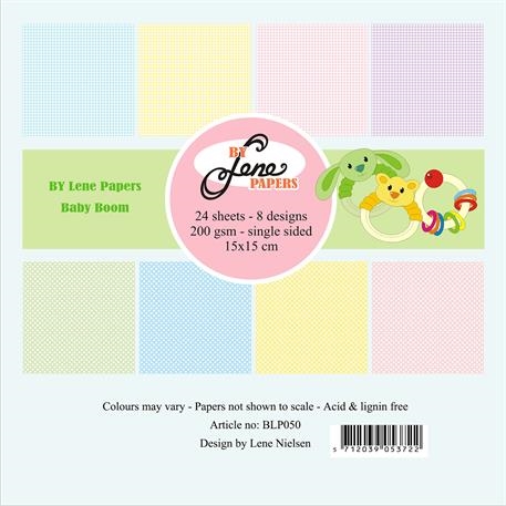 By Lene Paperpad Baby Boom 3x8design 15x15cm 200g